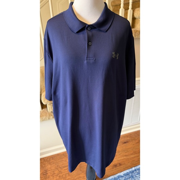 Under Armour Other - Under Armour Mens Performance Polo Shirt Navy Blue Short Sleeve Golf XL Loose